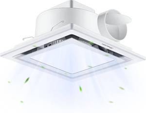 lot 5410 image: Bathroom Exhaust Fan with Light 10 Ultra Quiet 1.0 Sones,1000LM