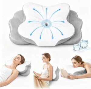 lot 5451 image: Cervical Neck Pillow for Pain Relief,Memory Foam Ergonomic Pillow