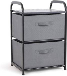 lot 5483 image: MAX Houser Dresser for Bedroom with 2 Drawers, Dark Grey