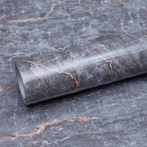 lot 563 image: Gray Shiny Marble Wallpaper Granite Contact Paper Peel and Stick Wallpaper Waterproof Removal Kitchen Restroom Countertops Wall Cloth Vinyl Wrap 11.8 x 78 7