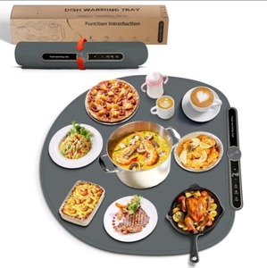 lot 5561 image: Food Warming Mat XXL with Insulation Pad 40x15 580W,Electric Warming Mat up to 10 Dishes with 7 Temp 8 Timer Settings, Ultra Thick Food Grade Silicone,