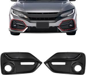 lot 5581 image: Front Fog Light Covers Compatible with Honda Civic Hatchback 2017-2021