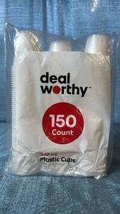 lot 2015 image: Deal Worthy 3.0 oz Plastic Cups 150 Count