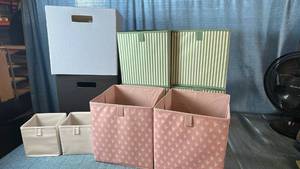 lot 2024 image: Assortment of Fabric Bins.