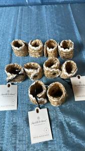 lot 2032 image: Hearth & Hand with Magnolia Woven Napkin Rings Set of 5