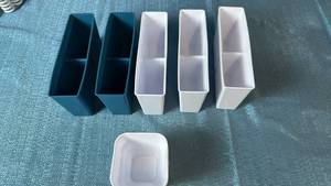lot 2052 image: Assortment of Small Plastic Storage Bins.