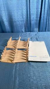 lot 3025 image: Accordion 16 Hooks Rail Light Wood - Brightroom Wall Mounted Decorative Rack, Rubberwood, 25.5 Length, 32lb Capacity, LOT OF 2