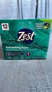 lot 3031 image: Zest Aqua with Vitamin E Refreshing Bar Soap - 12pk - 4oz each