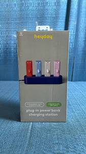 lot 8011 image: heyday Plug-In Power Bank Charging Station 12W 4x 4200mAh USB-C
