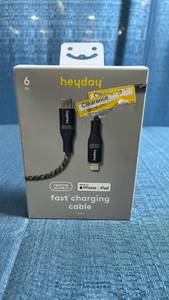 lot 8019 image: heyday Lightning to USB-C Fast Charging Cable 6 ft.