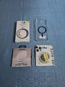 lot 8039 image: Phone Grip Stand Mount Lot MagSafe Compatible 4 Pack PopSockets ohsnap Case-Mate