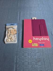 lot 8045 image: heydaq Tablet Case for iPad 10th11th Gen with Stylus Holder and Wrap-It Cable Clips 10 Pack