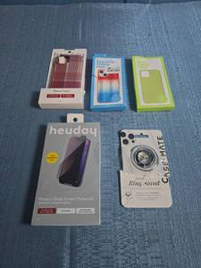 lot 8051 image: Phone Case Accessories Lot 5 Items iPhone Cases Screen Protector Ring Stand