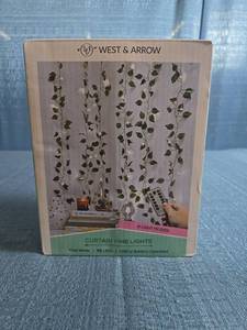 lot 8083 image: West & Arrow Cool White Curtain Vine Lights 66 LEDs 6 Strands 3.5 x 5 Feet