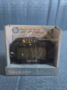 lot 8087 image: Sharp Digital Alarm Clock Ascending Alarm Large LCD Display