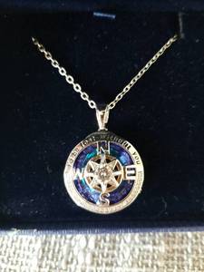 lot 4036 image: Compass Necklaces for Womens Jewelry for Wife Birthday Gift Ideas Wedding Anniversary Birthday Gifts for Wife Sapphire Jewelry for Women