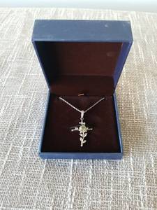 lot 4038 image: Birthday Gifts for Wife Mom Birthstones Jewelry for Women Love Rose Hope Leaves Necklace
