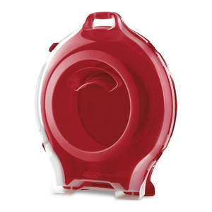 lot 4096 image: Sterilite Plastic Wreath Box Red  Organize and Protect Seasonal Holiday Wreaths