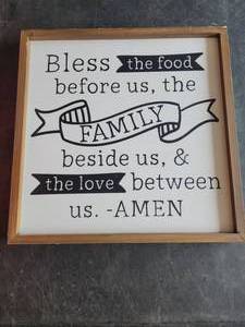 lot 4100 image: Blessed the Food Wall Art Framed Print