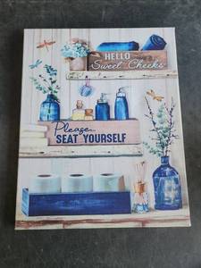 lot 4129 image: Hello Sweet Cheeks Please Seat Yourself Canvas Wall Art Print