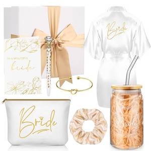 lot 4154 image: 8 Pcs Bride Gifts Set for Bridal Shower Bachelorette Wedding Day,White