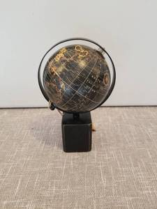 lot 4163 image: Decorative Black and Gold Globe on Stand