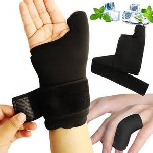 lot 4173 image: Wrist Ice Pack, Wrist Wrap Cold Hand Therapy Gloves, Gel Glove Ice Pack, Ice Gloves for Pain Relief, Tendinitis, Arthritis, Swelling, Black (Black A) New