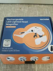 lot 4186 image: Yoctosun Rechargeable LED Lighted Head Magnifier YS-EGM-UGV1-C