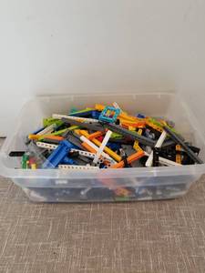 lot 4201 image: LEGO Building Bricks and Pieces Lot in Clear Storage Container