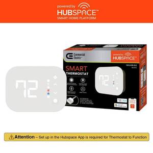 lot 4206 image: Wi-Fi and Bluetooth Enabled Smart Programmable Thermostat with Schedules Powered by Hubspace No Hardware