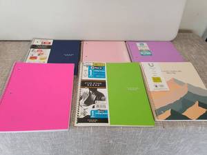 lot 4236 image: Spiral Notebooks Lot 6 Pack Assorted Colors College Ruled
