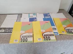 lot 4237 image: LOT OF 10 FILLER PAPER AND NOTEBOOK PAPER