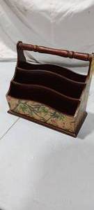 lot 36014 image: Vintage wooden magazinebook rack