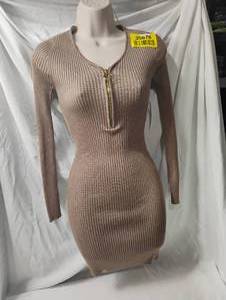 lot 35678 image: Derek Heart ribbed tan dress size S