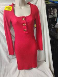 lot 35701 image: Heart and Hips red fitted long-sleeve dress size S