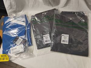 lot 35729 image: new-menss blue and gray xs light weight athletic shirts