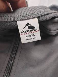 lot 35731 image: new-mens 3x gray sip up light weight jacket, medium red pullover hoodie