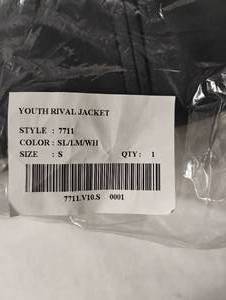 lot 35732 image: new-mens zip up light weight athletic shirt dark gray and neon green size small