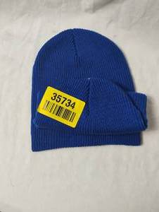 lot 35734 image: new-mens winter stocking cap blue one size fits all