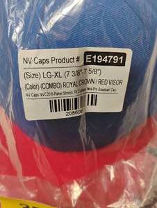 lot 35781 image: Blue Hats with red Visor sz LG-XL