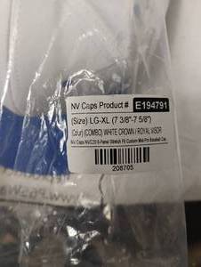 lot 35784 image: NV Caps White with blue Visor