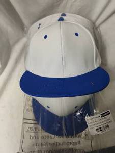 lot 35784 image: NV Caps White with blue Visor - 11 Count.