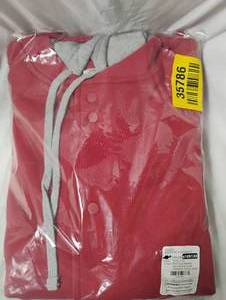 lot 35786 image: new-adult mens redgrey heather pull over hoodie size 2x