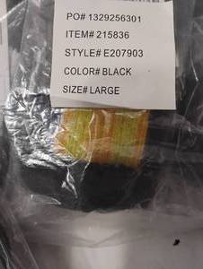lot 35801 image: new-unisex black with beer mug and beer crew sock size L 10 pk