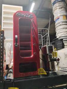 lot 35803 image: Nice Tall Red Coca - Cola Soda Mini Fridge.