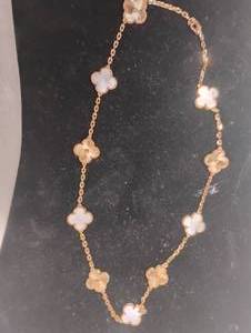 lot 35835 image: LvL 5 Replica - Gold  Pearl Van Cleef & Arpels Alhambra Necklace.