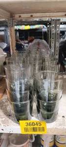 lot 36045 image: Set of Black Tinted Glass Cups w Letter B