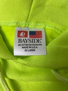 lot 35747 image: new-adult mens bagside cotton hoodie neon yellow size 3xneon green 2xa