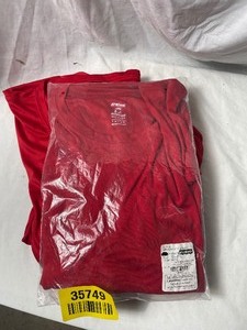 lot 35749 image: new-adult mens polyester red athletic sport shirt size 4xl