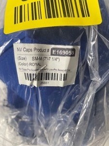 lot 35764 image: youth sm royal blue ball cap 12 count in package